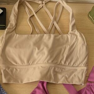 BuffBunny Cream and Purple Bra